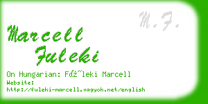 marcell fuleki business card