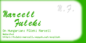 marcell fuleki business card